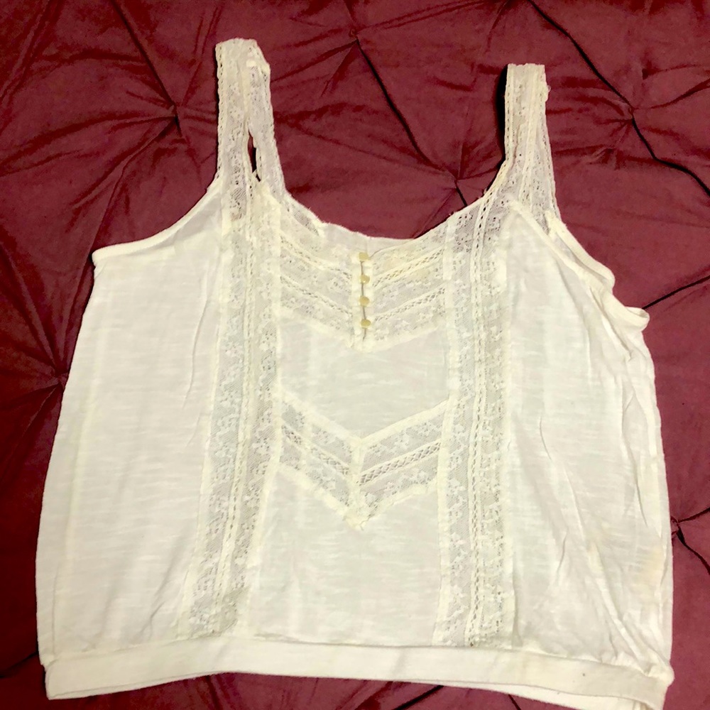 Eyelet crop tank
